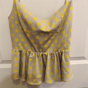 Yellow Polka Dot Top